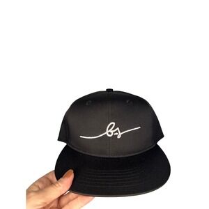 Black Fitted Hat Cap Casual Baseball‎ Cap Streetwear Style Adjustable